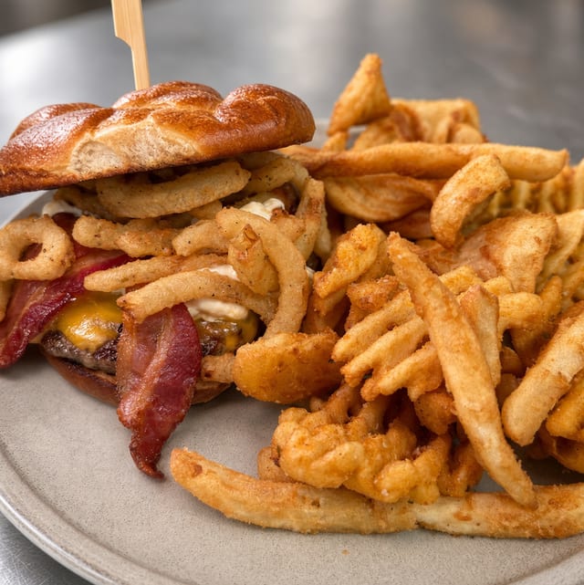 Beer Dip Burger.
