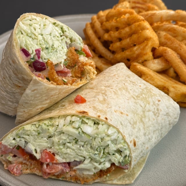 Crispy Shrimp Wrap.