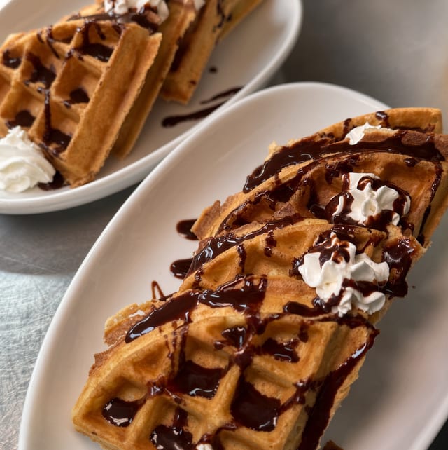 Kids Chocolate Drizzle Waffle.