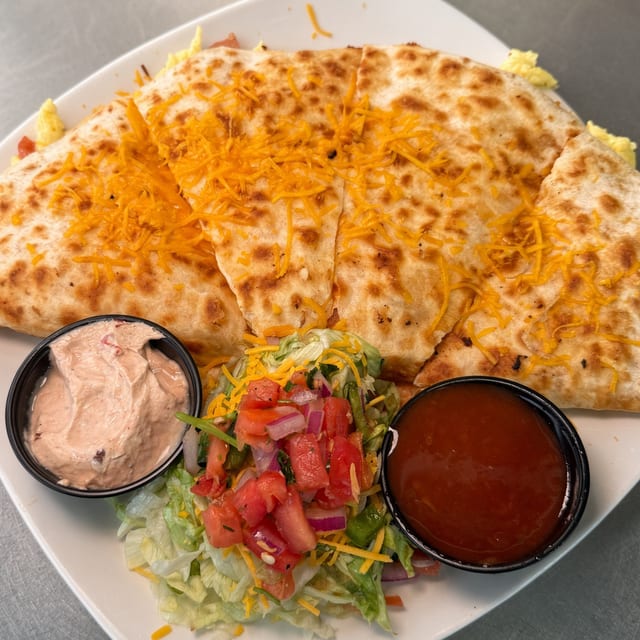 The Bacon & The Egg Quesadilla.